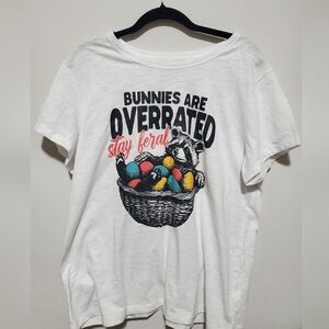 Bunnies Are Overrated Stay Feral Tshirt Easter